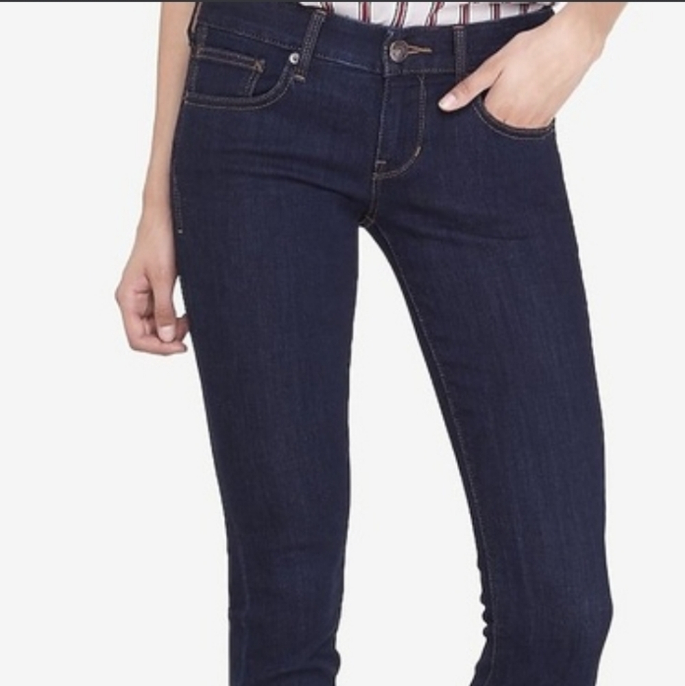 Express Stella Low Rise Barely Boot Jeans